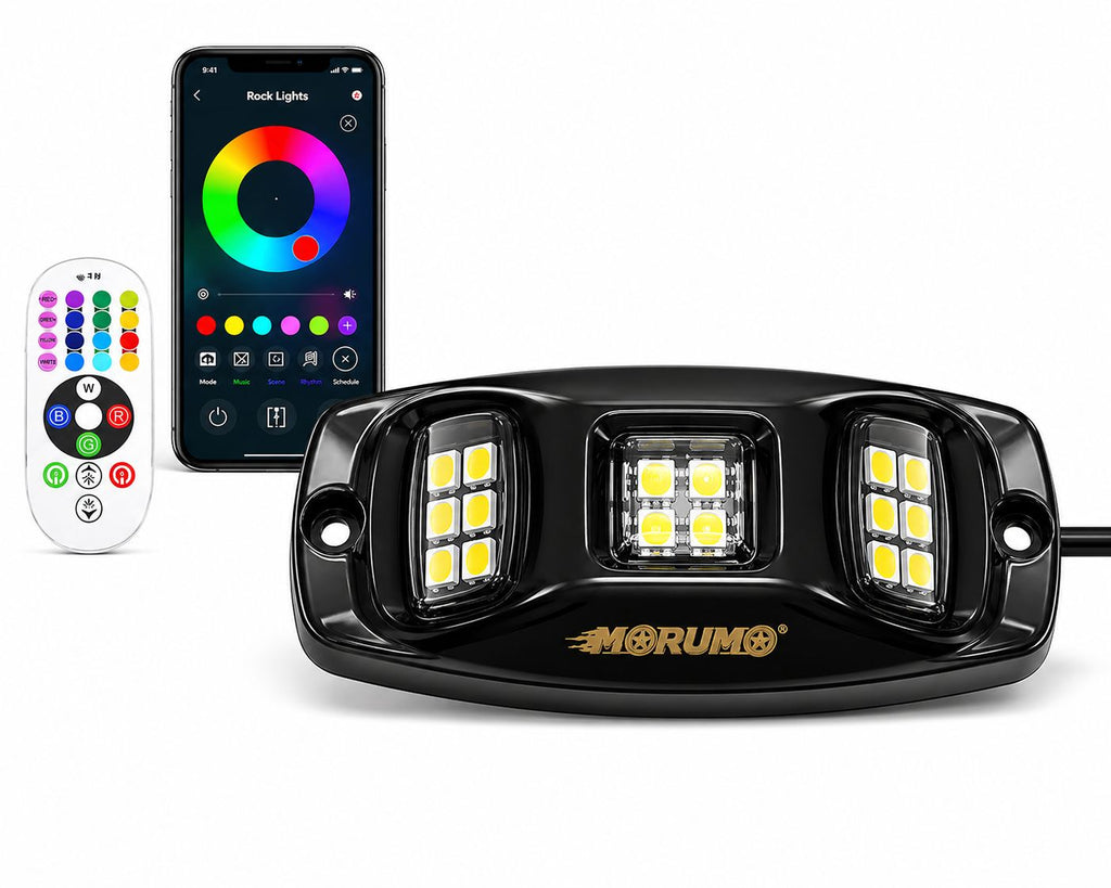 RGBW Rock Lights 8 pods - APP / REMOTE